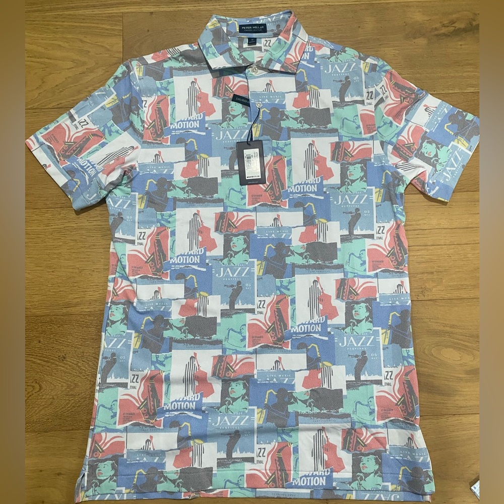 Peter Millar crown crafted jazz golf polo size M  & XXL tailored fit NWT